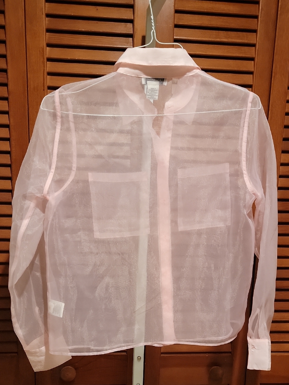 RACHEL ZOE WOMEN'S SHEER LONG SLEEVE BLOUSE WITH NOTCHED COLLAR - Picture 7 of 12